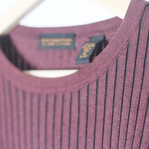 Metropolitan by Lord & Taylor Men's Red and Black-Stripe Crew-Neck Sweater